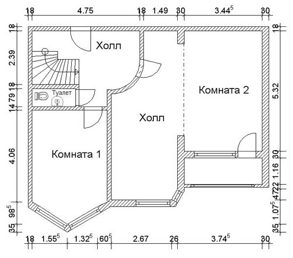 План квартир п 44 с размерами