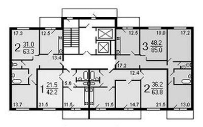 Планировки квартир 125 серии Типовой жилой дом серии В-2000 планировки квартир, фото